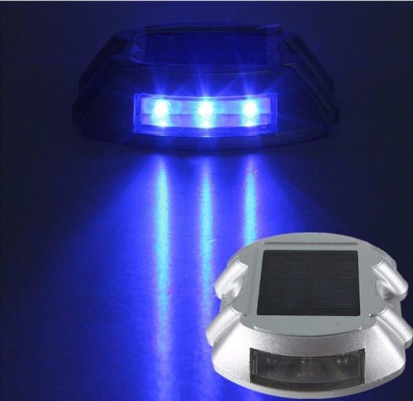 Reflective Aluminium Solar Road Studs Spike Flashing Light Double Side