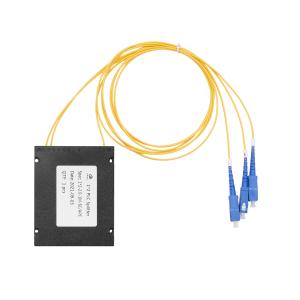 China G657A G625D 1X4 SC / UPC ABS Box Fiber Optic Splitter 2.0mm 3.0mm 1m 1.5m Cable factory
