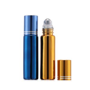 Custom Made Electroplated Gold 2ml Perfume Roll On Bottles Wholesale