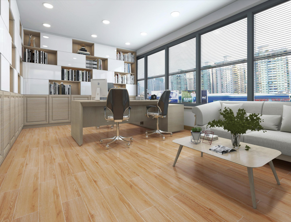 Brown 15x90cm Wall Floor Multicolor Wooden Ceramic Tiles For Bedroom Decoration Primera Odorless