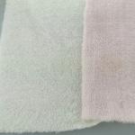 UK Market 58/60" Width White Polyester Furry Fabric with 96F Density