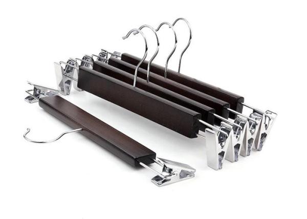 Trouser Suit Shirt Display Retail Plastic Hangers , 30CM Length Wooden Clothes