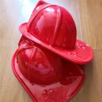 Child Size Red Plastic Fire Chief Hat Halloween Party Plasticfireman Helmet Hat