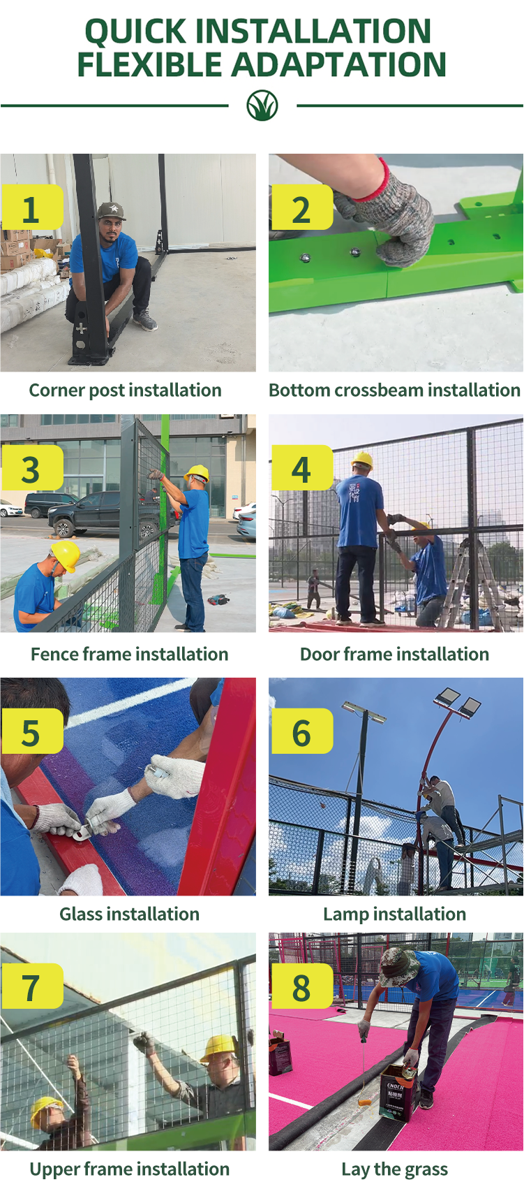 Factory Produce Installation Team Panoramic Padel Court Cover Cancha De Padel Tennis Court With Roof Paddle Tennis Court