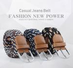 Extra Long Braided Stretch Elastic Belt Womens 3.3cm Width