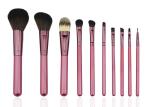 10 Pcs Pink Nylon Hair Professional Makeup Brushes Set For Beginners