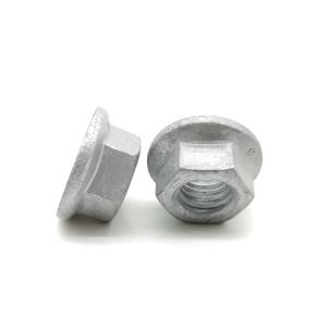 China ISO4161 Metric Grade 8 Serrated Hex Flange Lock Nuts Geomet Steel factory