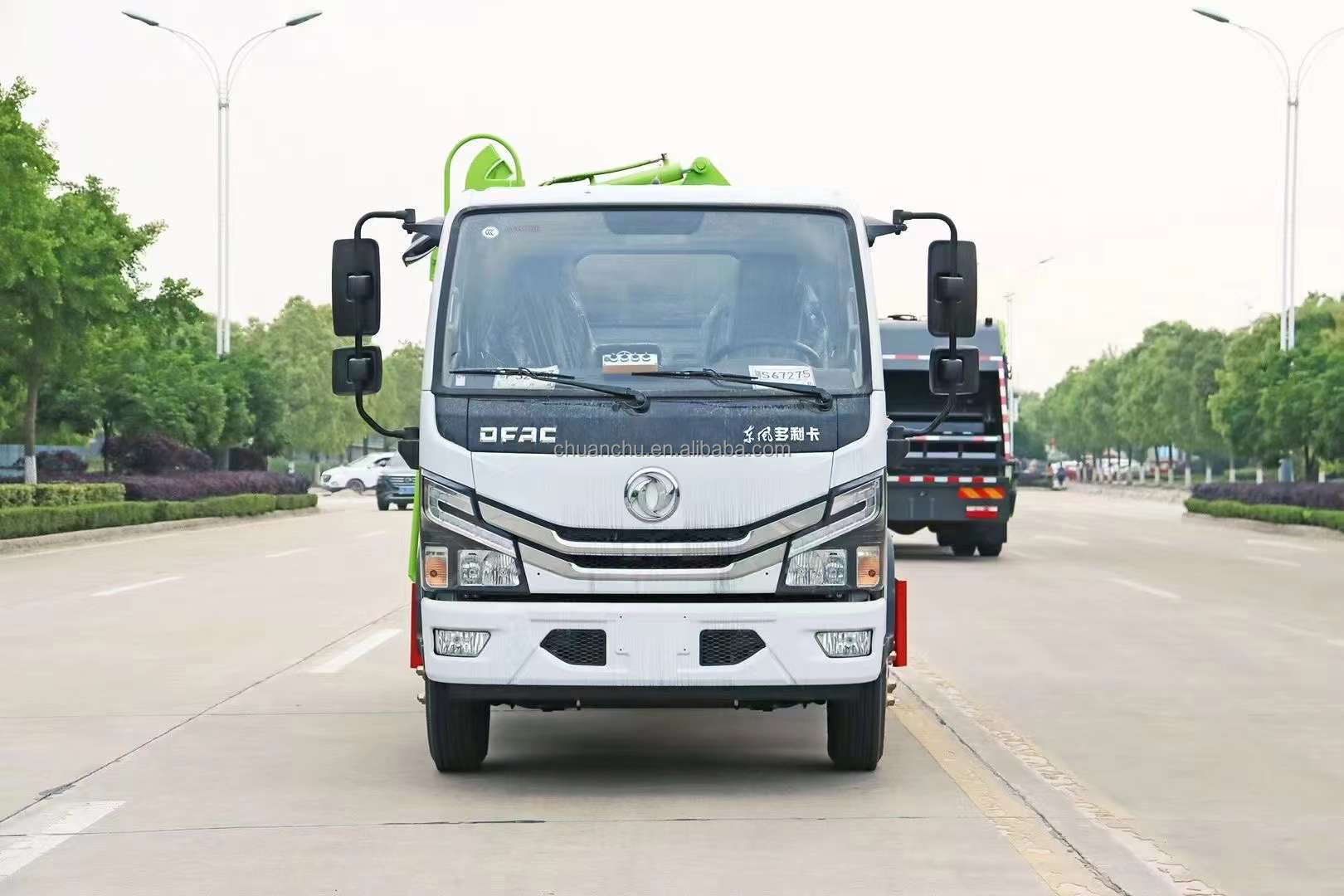 Manual Transmission Type Dongfeng 4*2 Hook Arm Garbage Truck Dump Garbage Truck With Waste Bin for Waste Collection