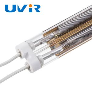 China Furniture Panel Coating Drying Infrared Heating Tube Medium Wave Half Coated Gold factory