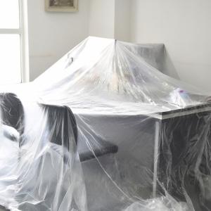 China 5.5-12.5 micron Thickness Table Plastic Dust Cover For Transparent Disposable Furniture factory