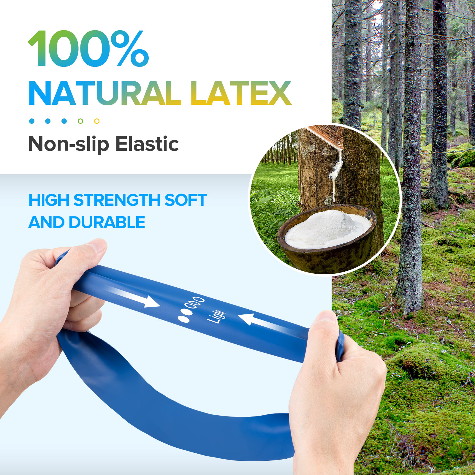 BSCI 1.8m Natural Latex Resistance Bands Slim Legs