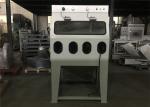 4 Operating Holes Wet Blasting Cabinet 4kw Power Left Open Door Customized Color