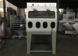 China 4 Operating Holes Wet Blasting Cabinet 4kw Power Left Open Door Customized Color factory