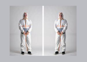 China Practical Disposable Overalls Abrasion Resistant PP / SMS / SF Material factory