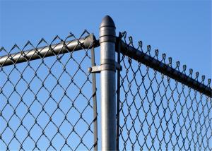 China 9 Gauge Wire Green Vinyl Chain Link Fence Fabric Residential chain link fence factory
