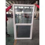 Tempered glass UPVC Single Hung Window For Cottage Double Glazed