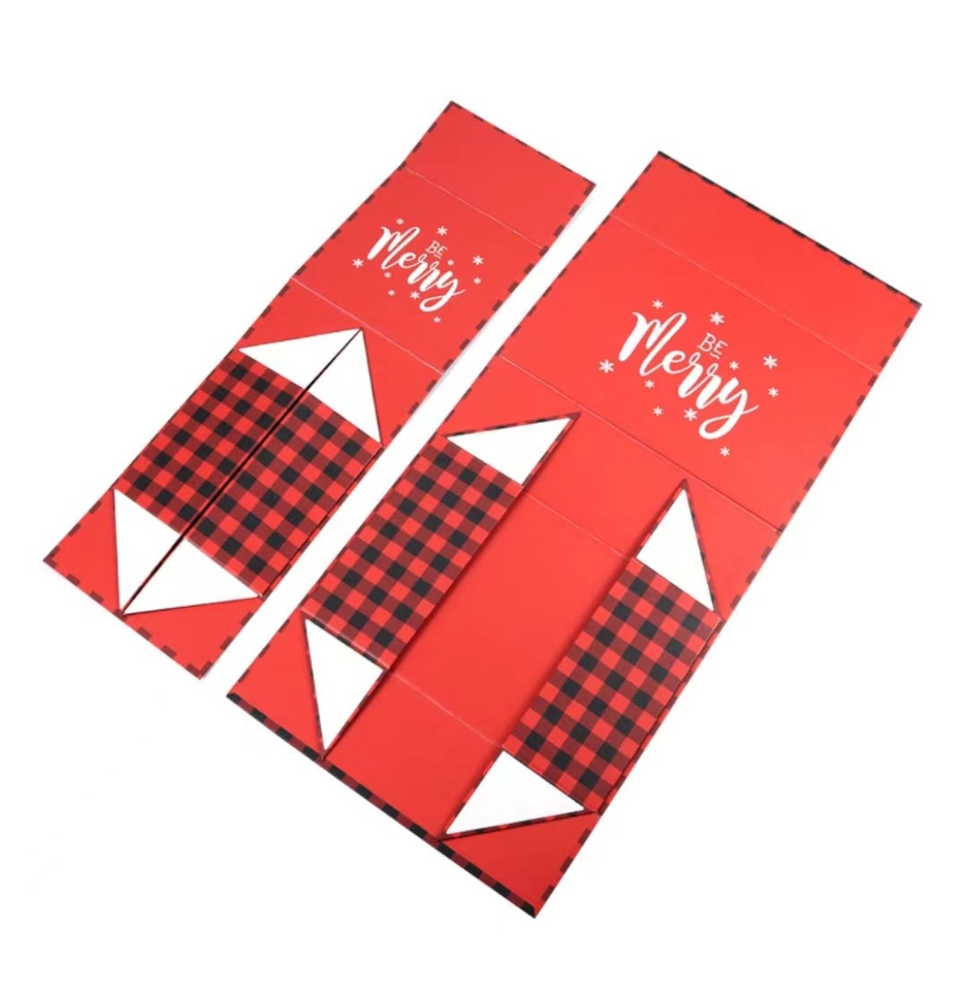 OEM Luxury Design Christmas Gift Packaging Box Folding Magnetic Cardboard Gift Box