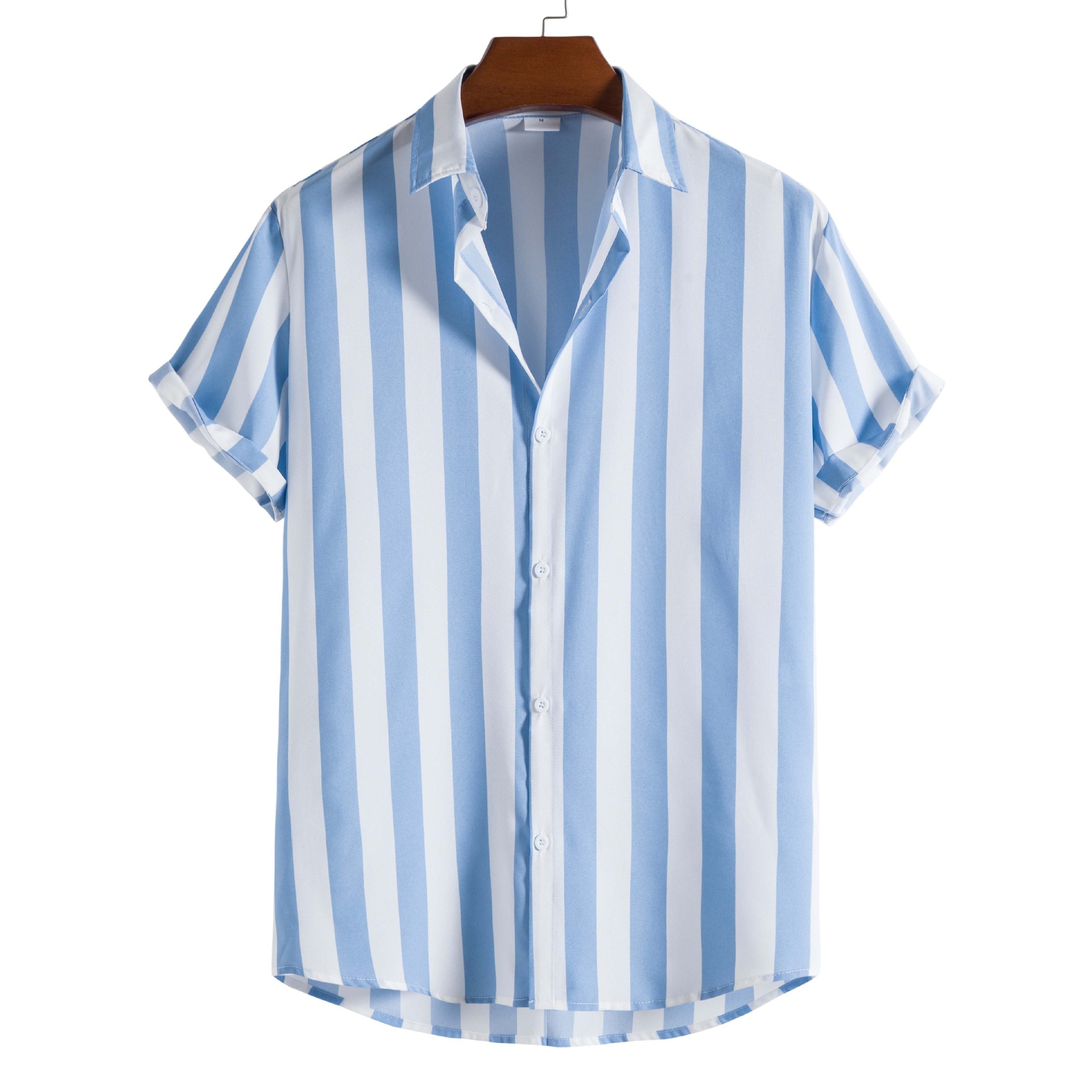 Summer Men's Short Sleeve Shirt in Nonwoven Fabric for Plus Size Men's Clothing