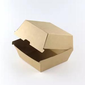 China Food Grade Paper Cardboard Burger Box with Custom Size and CMYK 4 Color Printing factory