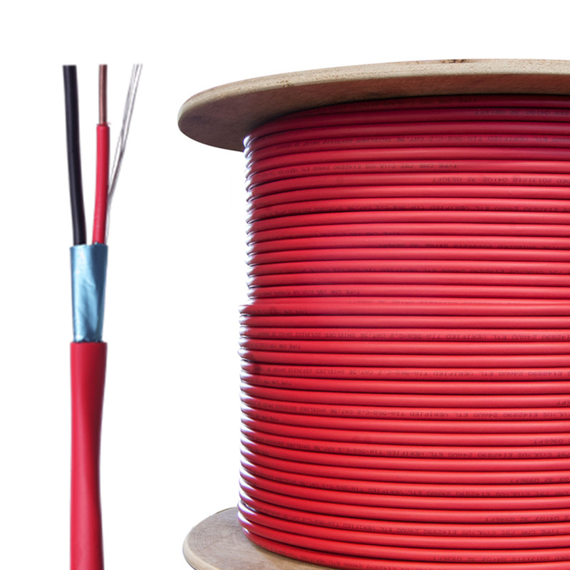 Al/Foil Shield Bare Copper Wire Core Fire Alarm Cable 2 Core 1.5mm FPLR FPLP PH120 Fire Resistant Cable