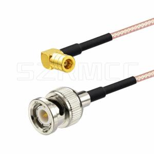 China RG316 RF Coaxial Cable , BNC to Right Angle SMB DAB Digital Radio Antenna Adapter Cable factory