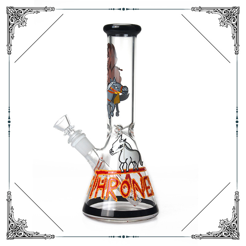 10 Inches Glass Art Bong Toabacco Heady Glass Water Pipe Mix Design Wholesale