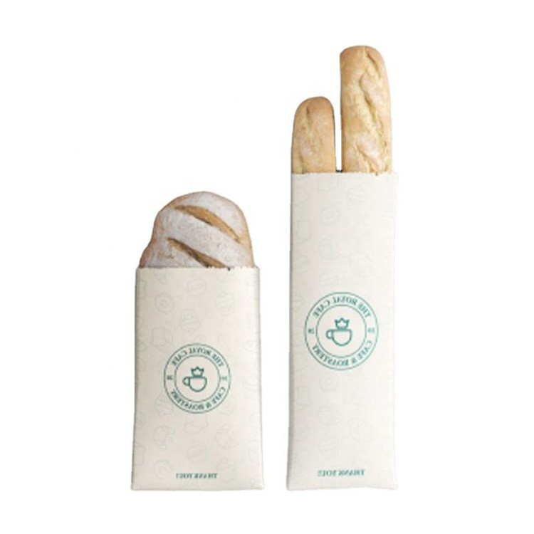 Custom Logo Printed Paper Bread Bag Brown Kraft Greaseproof
