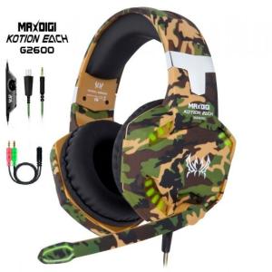 China Kotion Each G2600 50mm 2.2m Camouflage Gaming Headset factory