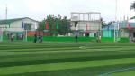 Soccer Fields Synthetic Turf With Rubber Granules Infill Material Located In