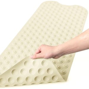 Rectangular Nontoxic Silicone Shower Mat Foot Massage Odorless