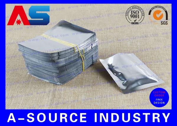 Silver Standing Up Plastic Aluminium Foil Bag For Medication Blister Packs