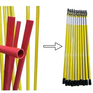 China Smooth Epoxy Fiberglass Tube Knitting And Pultruded / Hollow Fiberglass Tube factory