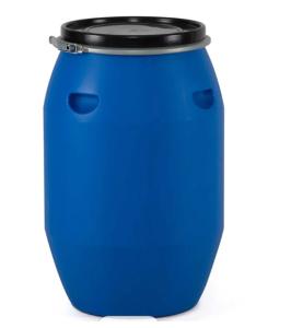 China Blue Recycled Open Head Plastic Drum 125L Round Chemical Packing factory