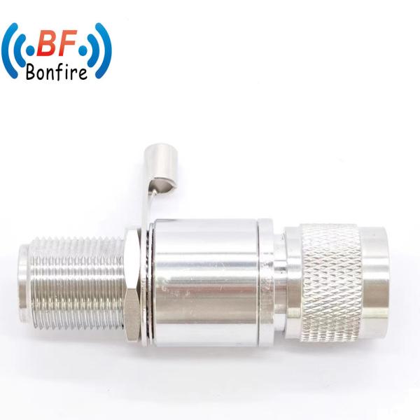 Indoor/Outdoor 3GHz Male Jack N Plug Female Bulkhead to RP-SMA Male Surge