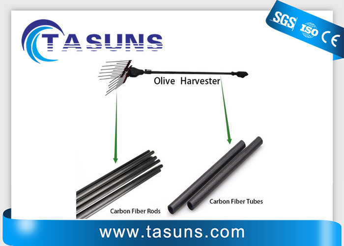 3k Weave Carbon Fiber Tube Telescoping Pole For Electric Olive Raker Pole