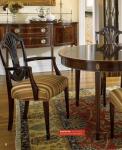 Cherry Veneer Restaurant Table And Chair Sets With Cushion / Walnut Veneer