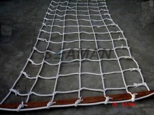China Marine Scrambling Net Boat Safety Ladder With Wooden Spreaders PE / Nylon factory