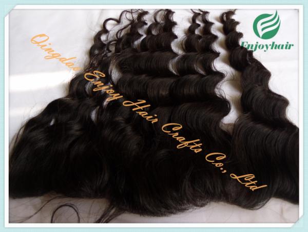 Malaysian virgin remy hair lace frontal 13''x4'' ,natural color loose wave 10''