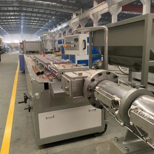 China 80kg/H 1200mm Wood Plastic WPC Board Production Line conical twin screw factory