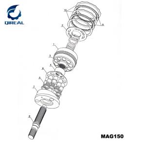 China MAG150 MAG170 MAG200 MAG230 Travel Motor Hydraulic Parts for Excavator factory