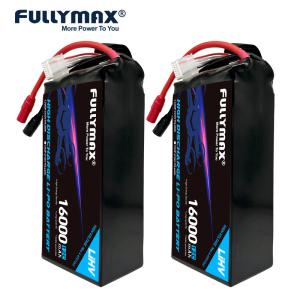 China 16000mah Commercial Drone Battery Power Bank 12s 16000mah Lipo Lithium Battery 23.52V 12C LiHV Capable Charger factory