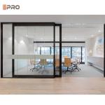 Noiseless Double Glass Patio Sliding Doors Frameless Aluminum