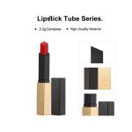 Slender Lip Balm Tubes 3.5g Red Square Lipstick Metal Like Exterior