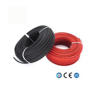 China TUV 2.5mm2 PV Wire Solar Extension Cable For Solar Panel Black  Red 14AWG on sale