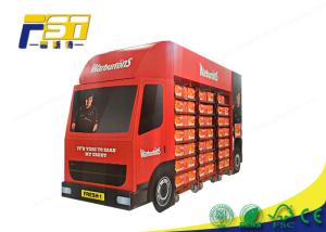 China Car Shape Corrugated Pallet Display Commodity Floor Rack Standee Customized Size factory