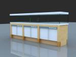 Chain Store Metal Supermarket Display Fixtures / Gondola Grocery Store Shelving