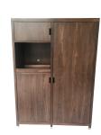Luxury design American hotel Custom made walnut wood veneer Wardrobe,closet