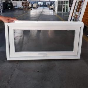 China Egress White Vinyl UPVC Hopper Window Windproof Customized Temperd Glass factory