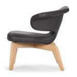 Beech Wood Frame Single Pu Leather Leisure Chair , Munich Chair With Backrest