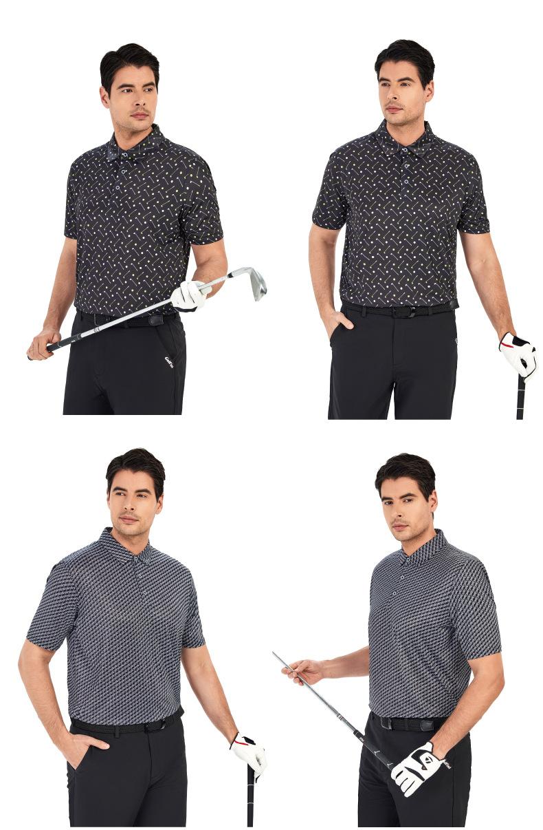 Summer Lapel Polo Shirt for Men's Business Casual Custom Print and Customized Labels